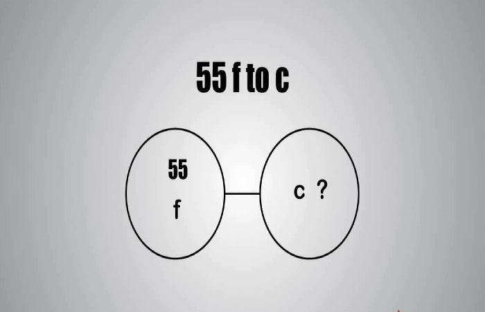 55 f to c